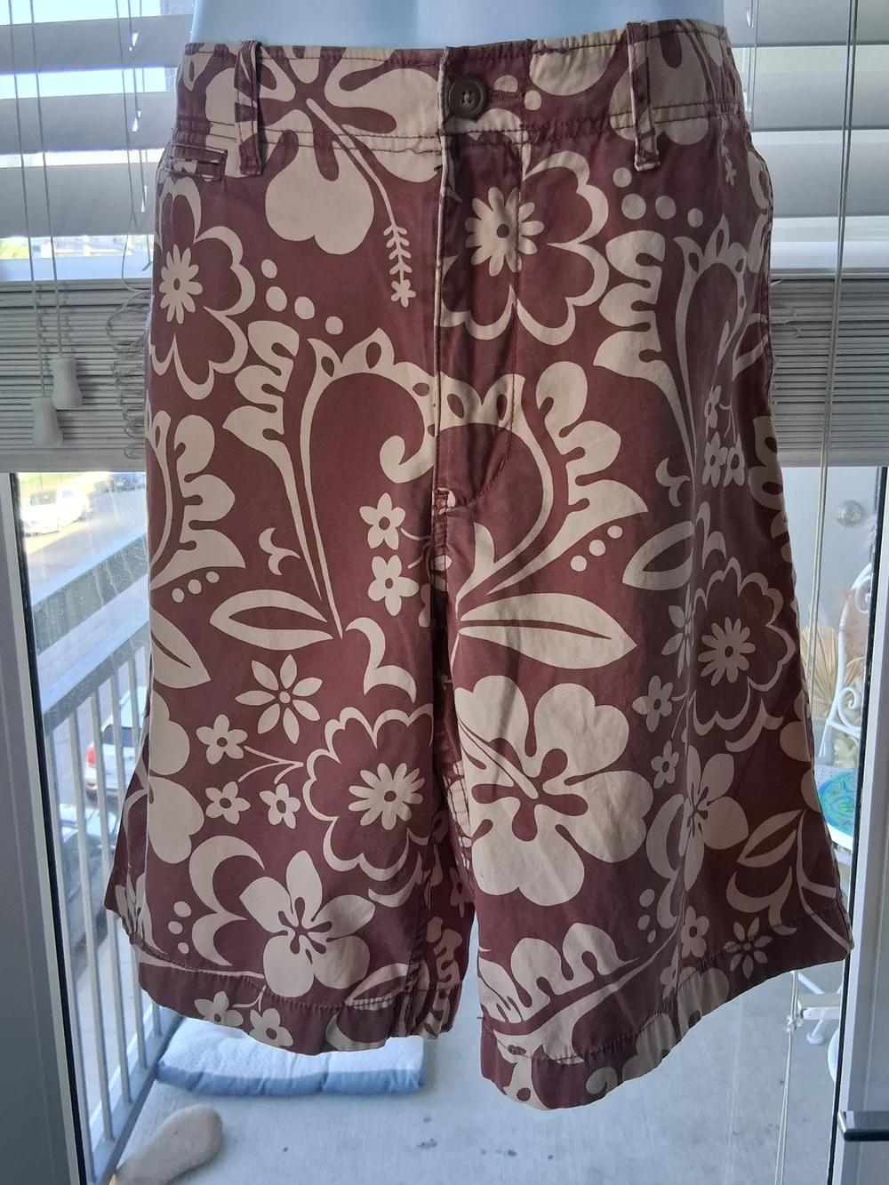 J.Crew Floral Bermuda Shorts |Mauve & Cream Tropical Print |Men's 34